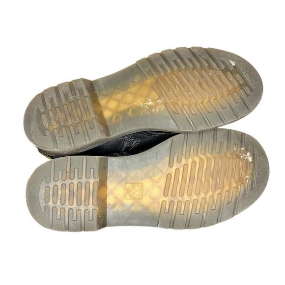 Doc Dr. Martens Delaney Leather Combat Boots Side Zip M4 W5 Black - Picture 5 of 6